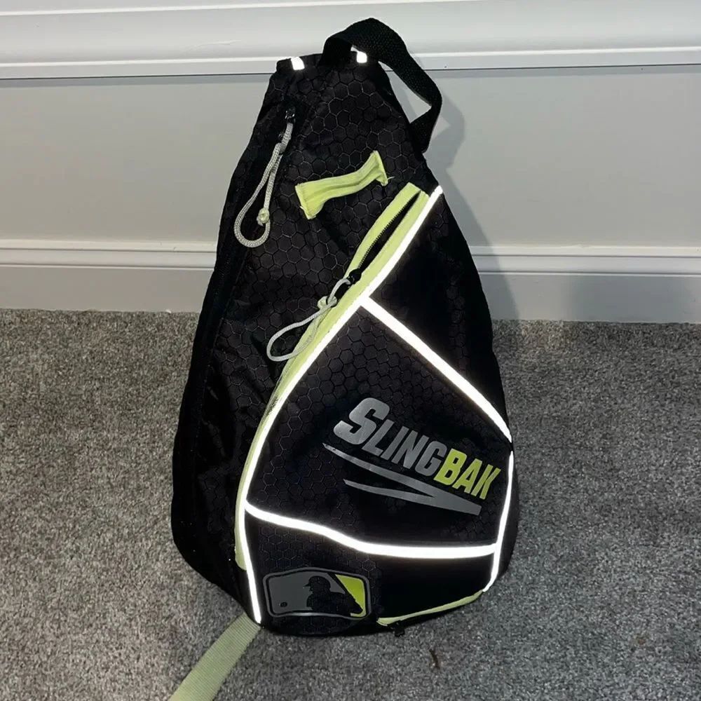 MLB Baseball Men’s women’s kids Black & Neon yellow Slingback Backpack (Unisex)